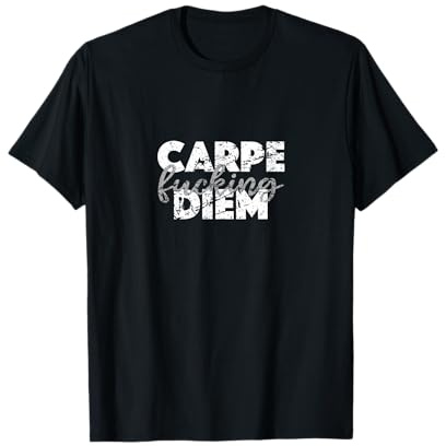 Carpe F palabra diem aprovechar el día maldiciendo divertido ajuste idea vintage Camiseta