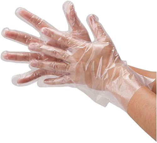 United Disposable Plastic Gloves 1000 Counts for Food Prep and Kitchen - Clear Service Gloves for Handling, Cooking, Household Cleaning and Party Celebration