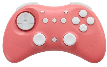 GuliKit Elves 2 - Controlador inalámbrico para Switch, Switch 2, Windows, iOS, Android, con joysticks de efecto Hall, turbo, vibración Rumble, Bluetooth y cable, rojo coral