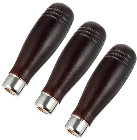 SOPOTUTU Formones para Madera 3 Mangos de Madera Ergonómicos para Lima, Agarre Cómodo y Mejor Control, Accesorio de Reemplazo para Archivos