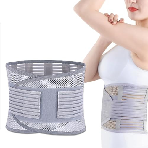Juguta Busto Ortopedico Lombare,Fascia Lombare Supporto Schiena,Lombare Supporto con 5 Supporti,Cintura Lombare di Sostegno,Regolabile Della Fascia Schiena per Uomini e Donne (Taglia L)