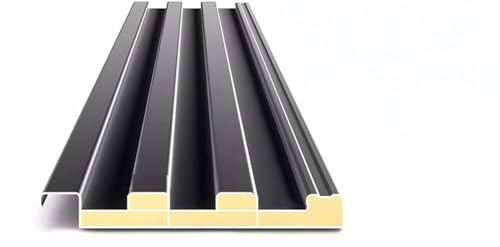 6er-Pack isolierte Aluminium-Dachplatten – graue Wellbleche for Heimwerkerprojekte und Gewächshäuser(120cm)