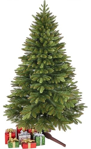 4smile Premium künstlicher Weihnachtsbaum 180cm – Detaillierter Tannenbaum künstlich in Grün, naturgetreu, Stabiler Standfuß, Leichter Aufbau, wiederverwendbar, umweltfreundlich