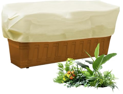 Cubierta anticongelante para plantas - Barrera anticongelante rectangular 100 x 40 x 45 cm con cordón, protección para plantas de jardín ajustable, protección contra el frío invernal | Paisaje del