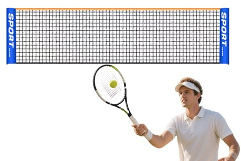Rete da tennis – 300 x 75 cm, rete da pallavolo regolabile per bambini, rete pieghevole per esercitarsi | Attrezzature da campo da competizione | Per giochi da giardino interni ed esterni cortile