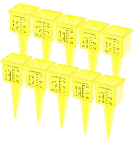 CIYODO 10 Pièces Lot de Pluviomètres de Jardin à Large Ouverture Mesure Précise des Précipitations Outil Professionnel pour Arrosage Extérieur et Agriculture