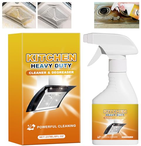 Kitchen Heavy Oil Cleaner, Multifunctional Powerful Kitchen Foam Cleaner Spray, Kitchen Appliance Cleaners, Heavy Oil Cleaner Stain, for Hold, Oven, Stove, Range Hood, Remove Stains and Dirt