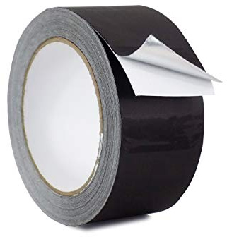 WOD AF-20A-B Black Matte Aluminum Foil Tape General Purpose Non Reflective Hot & Cold Shield Resistant - Good for HVAC, Air Ducts, Insulation, Metal Repair: 2 in. x 27 yds. (Pack of 1)