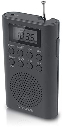 Muse M-03R/BK Radio de Bolsillo M-03R Color Negro, Digital, con Altavoz