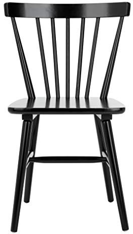 SAFAVIEH Home Collection – Winona Set of 2 Black Windsor Farmhouse Dining Chairs, Spindle Back Wood Chairs, Classic Casual Seating (DCH8500A-SET2)