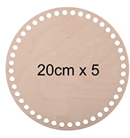 Lagrave Creative Platz Korbböden Set, Naturholzkorbboden, Korbböden zum Häkeln, Häkelkorb Holz Basis Für DIY, Crochet basket bottom, basket base (20 cm x 5 Stck)