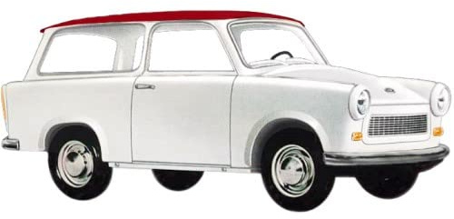 Busch - Trabant P601 Uni Kombi Wei?? Rotem Dach 1970 (5/21) * - BA53209