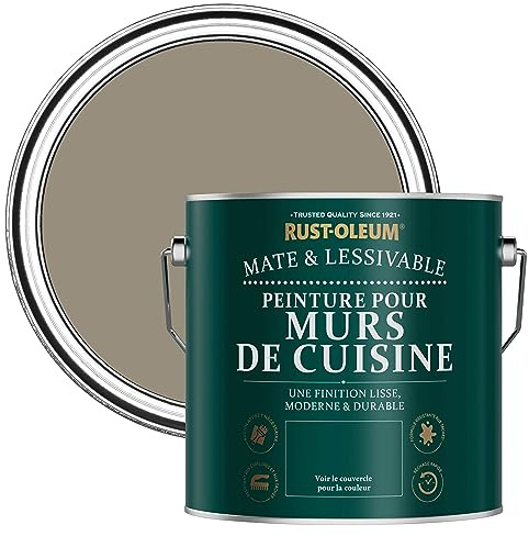 Rust-Oleum abwaschbare matte, geruchsarme braun Küchenwandfarbe - Kakao 2,5 Litres