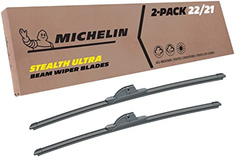 Michelin 19-2221SUBA Stealth Ultra Wischerblatt, 55,9 und 53,3 cm, passend für ausgewählte Jeep, Toyota, Dodge, Honda, Chevrolet, Ford, Cadillac, Nissan, Porsche, Saturn, Modelljahre, 2 Stück