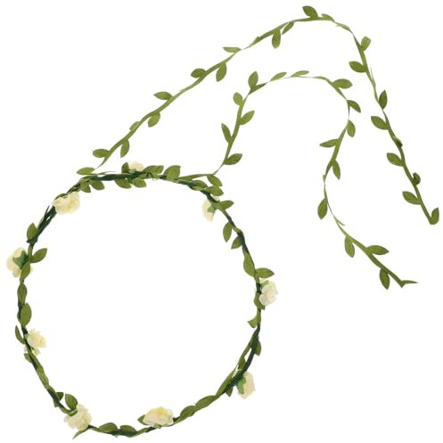 KALLORY Blumenhaarreife Damen Blumenhaarkranz Haarkranz Blumen Blume Krone Stirnband Blumen Haarband Für Kopfbedeckung Blumen Blumenhaarband Blumenkranz Haarschmuck
