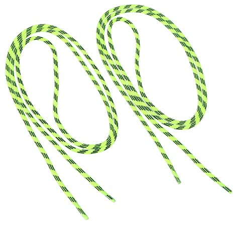 TOPPERFUN 2stücke Flache Schnürsenkel Ersatz Für Sportschuhe Hochdicht Rund Gelb Jacquard-dichtung Für Turnschuhe Schnürsenkel Für Schuhe Flache Für Outdoor-sportarten