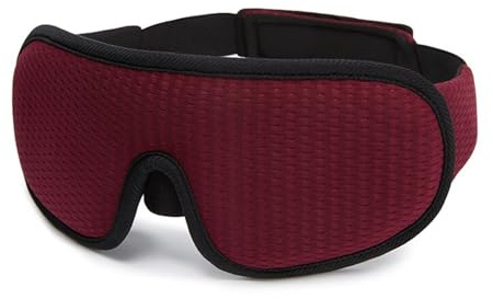 Schlafmaske 3D Schlafmaske blockieren leichte weiche gepolsterte Schlafmaske for Augen Schatten Augenbund Schlafhilfesgesichtsmaske Okular angemessen Augenmaske (Color : Red)