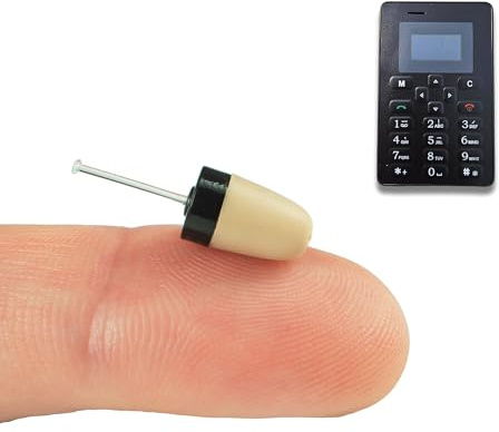 PingaOculto Auricolari Spia GSM Esami Vip Pro Mini Auricolare Invisibile Nascosto Carta SIM con Microfono Senza Fili - Micro Cuffie Invisibili Piccolo (Auricolari Spia Vip Pro SuperMini Scheda GSM)