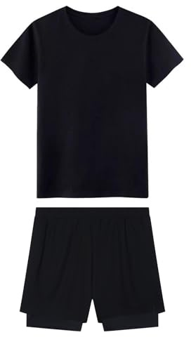 Ronronner Fussballtrikot, Fußball Set Kinder, Nr.7 Fußballtrikot Kinder Set, Fußball-Trainingstrikots für Jungen mit Socken und Schienbeinschoner (Black, 140-150)