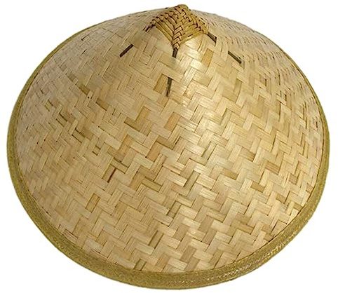 Chinesischer Bambushut für Erwachsene, Unisex, Cosplay, NinjaKonische Sonnenkappe, handgewebter Fischerhut, Reisbauernhut für Männer und Frauen, Ninjashat, Partyhut, Bauernhut, Reishut, Strohhut