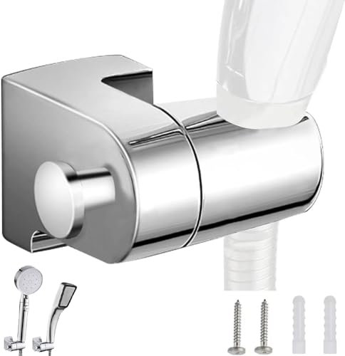 MytaYt Handbrause Halterung, 360° Duschkopfhalterung, Brausehalter Verstellbar Duschhalterung Duschbrause Halterung Duschkopf mit Montagezubehör für Dusche Badezimmer