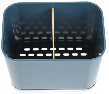 VILLFUL Doppelter Gitter Essstäbchenhalter Blau mit Abtropfschale aus Pp