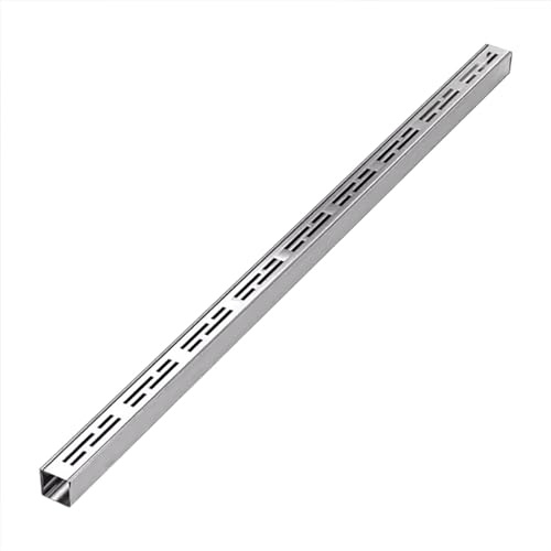 Entwässerungsrinne Schmaler Entwässerungsrost, Hofablauf aus Edelstahl, Balkon-/Terrassengraben-Abflussgitterabdeckung, Metall-Regenrinnenkanal für Die Landschaftsgestaltung Im Freien(3x5x100cm)