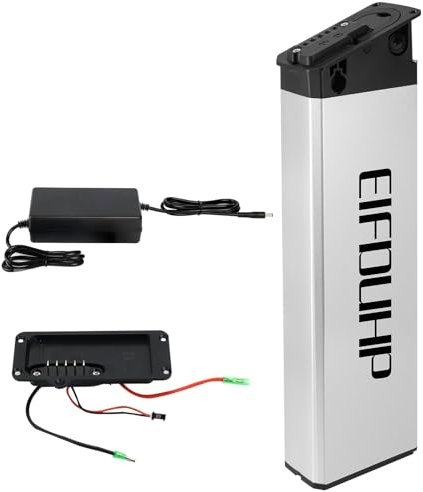 Ebike Battery 48V 17.5Ah with Charger, Built-in Removable Lithium Li-ion Electric Folding Bike Battery for 1000W-50W Bicycle Motor (48V 17.5Ah, L420mm)