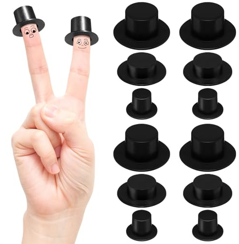JECOMPRIS 60 Stück Miniatur Hüte Für Schneemann Basteln Dekorative Mini-Hüte in Verschiedenen Stilen Für Weihnachten Und Diy Bastelprojekte