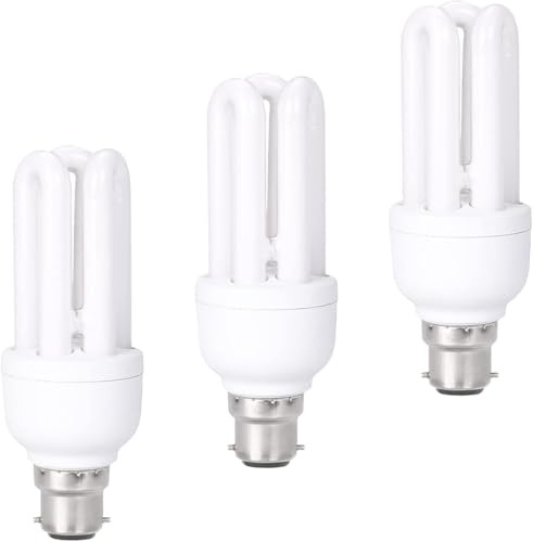 FanciBuy Energy Saving Light Bulbs, 11W CFL Low Energy Light Bulbs Bayonet, B22/BC/Bayonet Cap, 660 Lumens, Daynight 6400K Bulb, 3 Pack