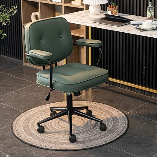Moderner Sofasessel mit leisen Rädern, weiches Baumwollkissen und Rückenlehne für Schlafzimmer, Wohnzimmer, Zuhause, Mikrofaser, hautgrün