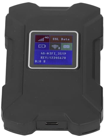Mobiler 4G-Hotspot für 32 Benutzer, Modem-Router mit SIM-Kartensteckplatz, 1,44-Zoll-Bildschirm, Tragbarer WLAN-Hotspot, Schneller Kabelloser Hotspot-Router für Reisen für (Black)