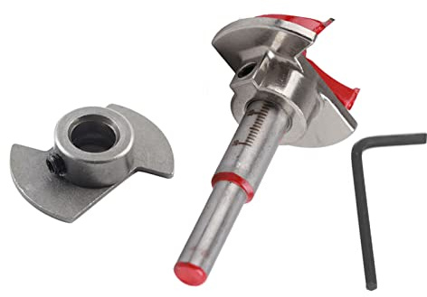 Baxnore Taladro escariador de madera, taladro de posicionamiento de carpintería de acero al carbono, herramienta de perforación de madera resistente al desgaste