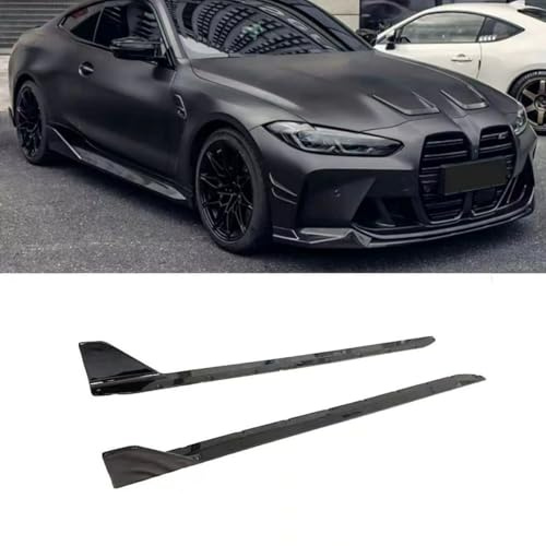 YPJHMXQXQ 2 Stück Auto Trittbretter Seitenschweller für BMW M3 M4 G80 G82 MP-Style 2020-2024, Seitenrock Auto Side Body Kit Rock Splitter Seitenrock Splitter