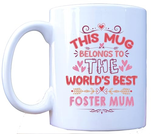 MILLHOUSE PRINTS Best Foster Mum Coffee Mug - Foster Parent Appreciation Present - Family Thank You Gift - 11oz Ceramic Cup