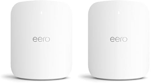 Amazon eero Max 7 mesh wifi router | 10 Gbps Ethernet | Coverage up to 232 m2 | Connect 200+ devices | Ideal for Gaming | 2-Pack | Latest Gen