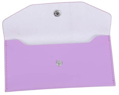 Housoutil Billetera con sobre en Efectivo Organizador de Efectivo billeteras de Dama para Mujeres Carteras de sobre de Efectivo para Mujer Billetera de sobre Cartera Mujer Cuero PU Violet