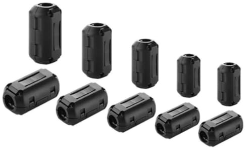 Ferritring für VGA Leitungen, 20 Stück, 5 Varianten, Nickel Ferrit | Ferritkerne für Kabel, zur Rauschfilterung, für Stromkabel und USB Kabel, für Elektronik und Haushaltsgeräte