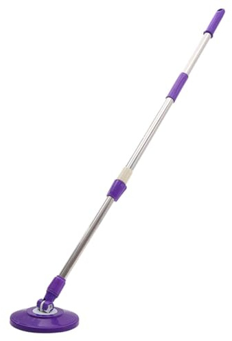 Mobestech Trapeador de Mano Telescópico de Acero Inoxidable Absorción de Agua y Diseño Estético para Limpieza Completa de Pisos Púrpura
