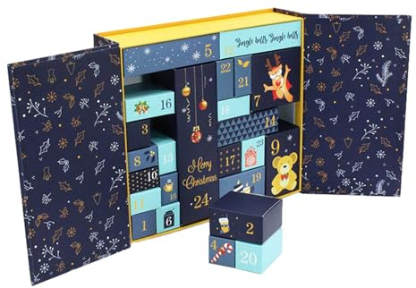 Countdown Calendar Box - 24 Colorful Reusable Christmas Countdown Box For Fill Your Own Gi-fts Calendar Boxes| Fillable Advent- Boxes Fillers, To Christmas