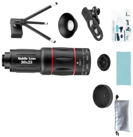 Ddujbtp Téléobjectif 18X/28X/36X/64X Type Clip Téléphone Aluminium Loupe Photographie Portable Lentille pour Smartphones