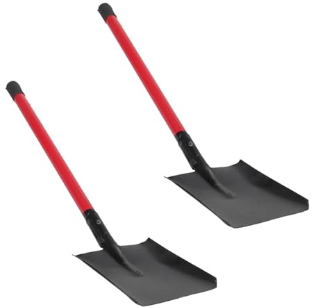 Yardenfun Lot De 2 Pelles à Cendres Ménagères En Métal Noir Taille 3, Manche Long, Résistantes à La Chaleur, Polyvalentes Pour Cheminée, Jardin, Voiture Et Nettoyage Domestique