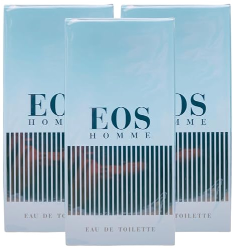 Eau De Toilette EOS Pour Homme, Fragranza Maschile Dalle Note Legnose e Speziate 100ml (3 Unità)
