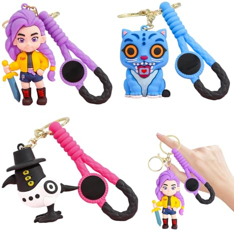 HBSFBH KP0P Dem0n Hun-ters Llavero, Llaveros de KP0PS Dem0ns Hun-ters, Kpop Dem_on Hu_nters Anime Colgante Llavero, Coleccionable Llavero Idea de Regalo para Movies Fans