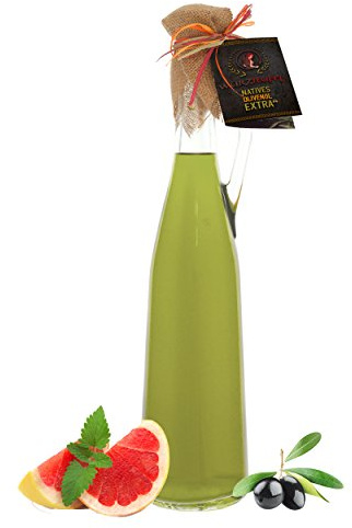 Grapefruit – Minze Olivenöl. Aus Nativem, Extra Vergin Olivenöl, Griechenland. Ungefiltert. Kaltgepresst. Traditionelle Herstellung im Familienbetrieb. AMPHORE ROMANA - Flasche 750ml.