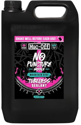 Muc-Off No Puncture Hassle Tubeless Sealant, 5 Liter - Tubeless Tire Sealant for Bicycle Puncture Repair - Bike Tire Sealant for MTB/Road/Gravel Bikes