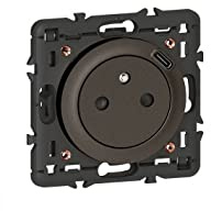 Legrand 067927 Prise Surface Céliane avec Chargeur USB, Type-C, Livrée avec Support et Enjoliveur, Finition Graphite