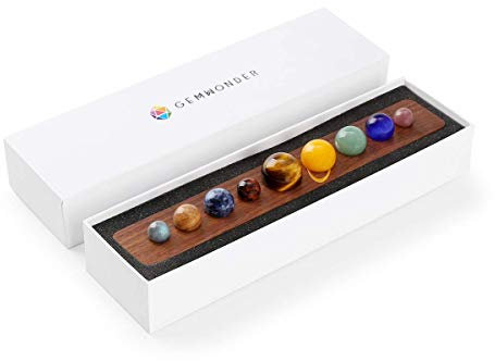9 Planeten Kunsthandwerk Kreatives Geschenk Pädagogisch Schreibtisch Display Globen Natürliche Edelsteine Kugel Set für alle Anlässe