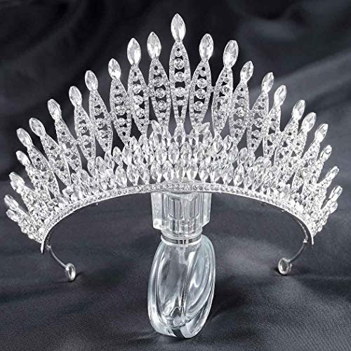 Cagora Barock Kronen und Tiaras Kristall Braut Hochzeit Königin Kronen für Braut und Brautjungfern Strass Silber Tiara Deko Braut Prinzessin Tiaras Haarschmuck für Frauen und Mädchen
