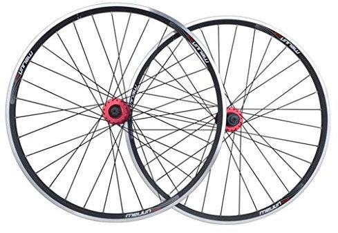 LSRRYD Radsport Laufradsatz Fahrrad Laufradsatz 26 Zoll MTB Fahrrad Vorderrad Hinterrad Doppelwandige Leichtmetallfelge Schnelle Veröffentlichung 7-10 Geschwindigkeit V/Scheibenbremse 32H